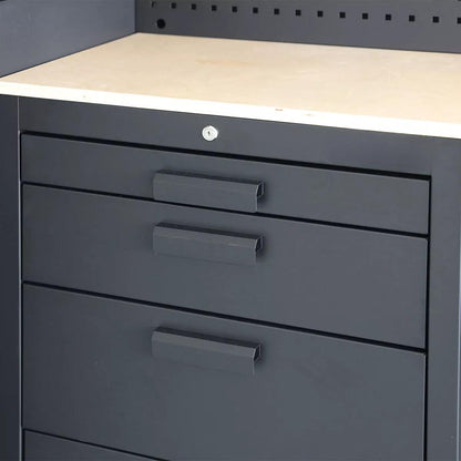 Toolmith 8 Piece Garage Cabinet Combo Tool Storage Peg Board Industrial Workstation Garage Workstation